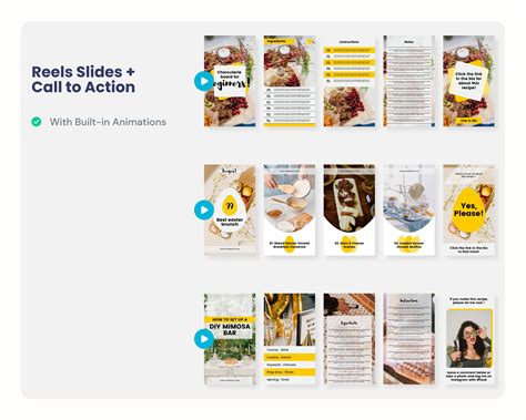 FOOD INSTAGRAM REELS Template Covers, Blog Templates, Recipe Templates ...