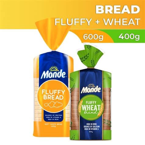 Hot Monde Fluffy Bread 600g Monde Wheat Bread 400g Lazada Ph