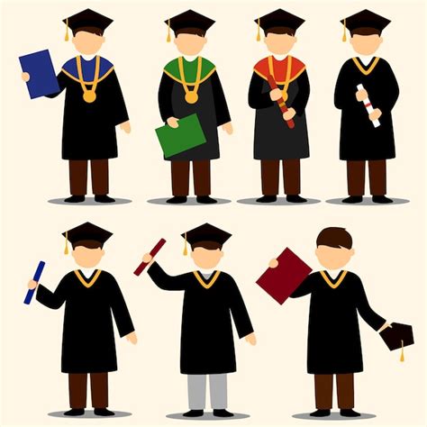 Premium Vector Graduation Cute Cartoon Illustration Collection