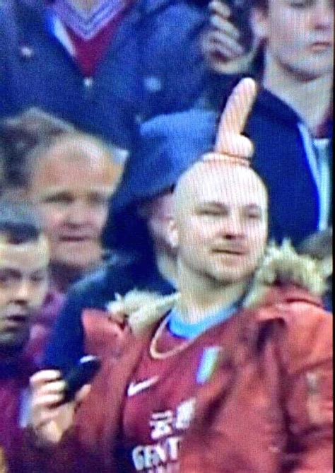 An Aston Villa Fan Was Snapped With A Plastic Dildo On His Head After The WBA Win Pictures