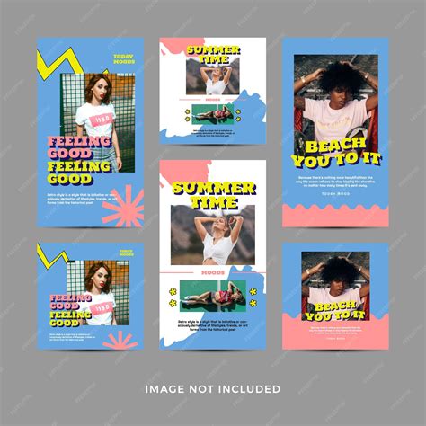 Premium Vector | Retro fashion style for social media post templates