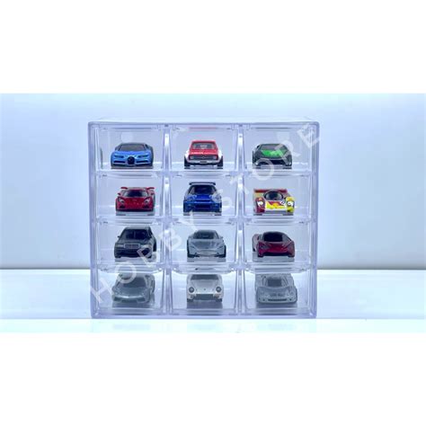Hobby Store Khung Kệ Hộp Trưng Bày xe mô hình gồm ô để xe Hot Wheels Mini GT các