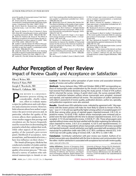 (PDF) Author perception of peer review: Impact of review quality and ...