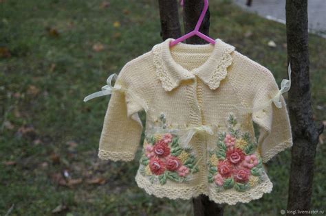 Вязаная кофточка для девочки Нежность купить в интернет-магазине ...