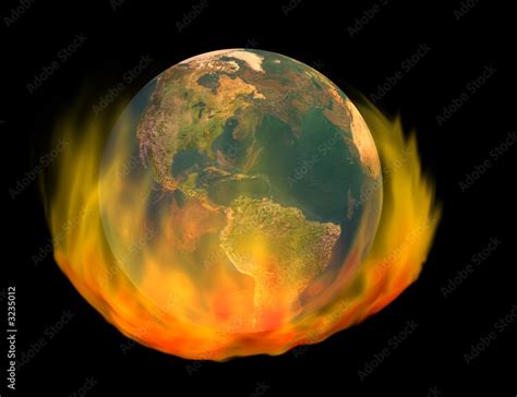 burning earth isolated  black stock photo adobe stock