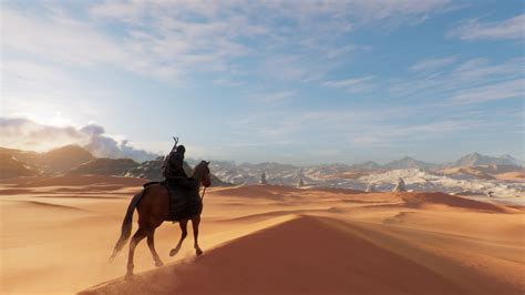 Wallpaper Assassin Creed Origins Egypt Desert Screen Shot Pc Gaming Bayek Lake Pyramids