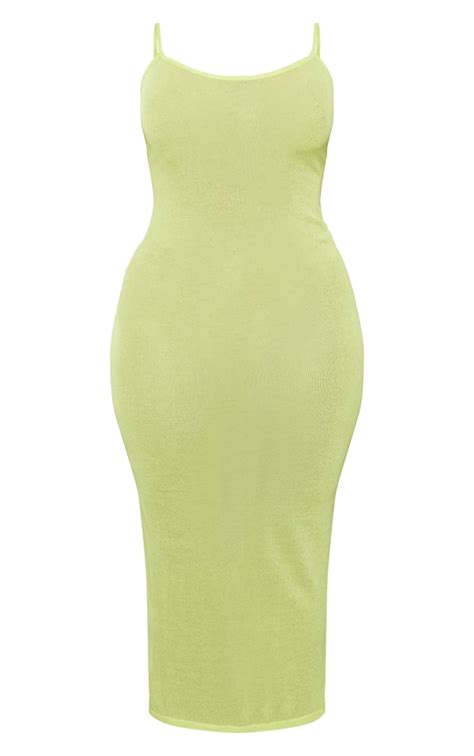 Shape Lime Sheer Strappy Maxi Dress Shape Prettylittlething