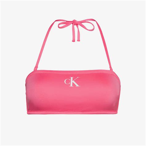Calvin Klein Bandeau Kadın Pembe Bikini Üst KADIN Mayo Bikini SuperStep