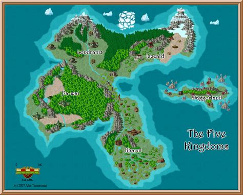 The Five Kingdoms - Overland Map - Fantasy Map Maker