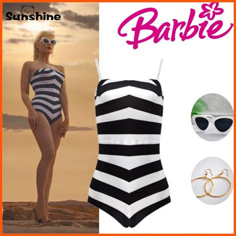 New Movie Barbie Bikini Swimwear Summer Beach Party Women Girl Halloween Party Cosplay Costume