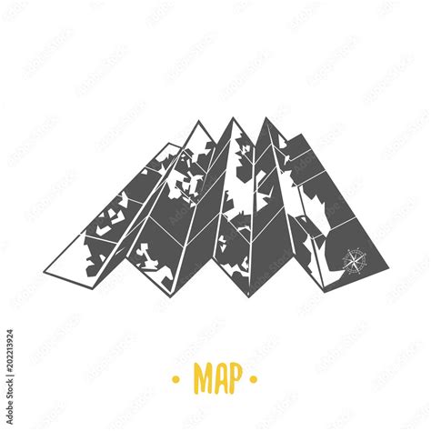 Vintage map.Black and white illustration. Stock Vector | Adobe Stock