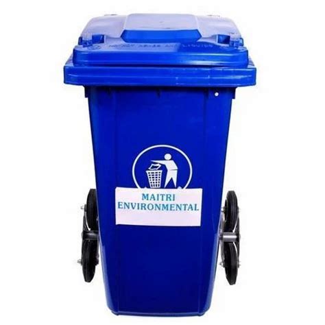 Blue Hdpe Plastic Wheeled Dustbin At Rs Wheeled Dustbin In New