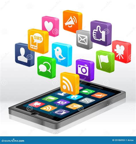 Social Media Apps Stock Illustration Illustration Of Icons 25186955