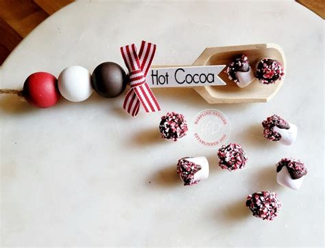 Mini Hot Cocoa Scoop Tier Tray Decor Etsy Hot Cocoa Ornaments Tray Decor Hot Cocoa