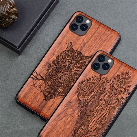 For IPhone 12 Pro Case Boogic Original Wood Funda IPhone 12 Mini Wood