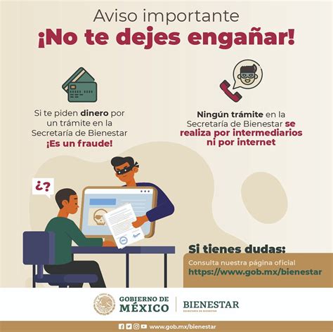 Bienestar On Twitter Cuidado No Caigas En Fraudes Todos Los