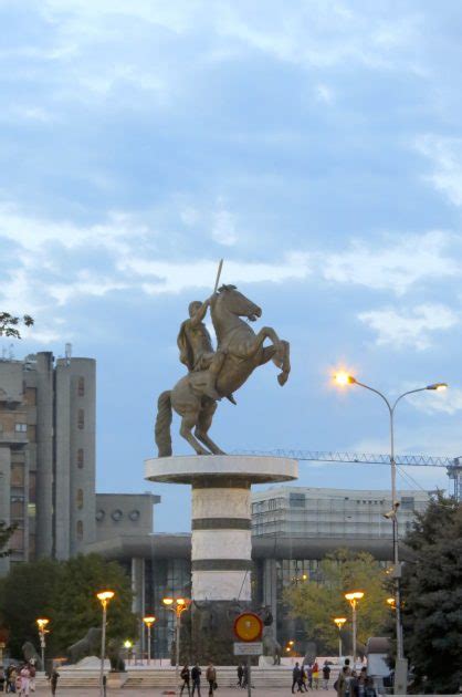 Equestrian statue of Alexander the Great in Skopje Macedonia