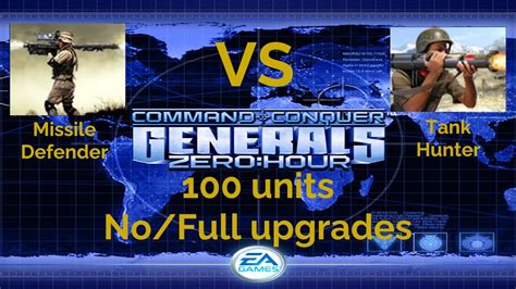 Command Conquer Generals Zero Hour 100 Missile Defender VS Tank