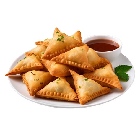 A Plate Of Samosas In Plate Png Ai Generative 29336000 Png