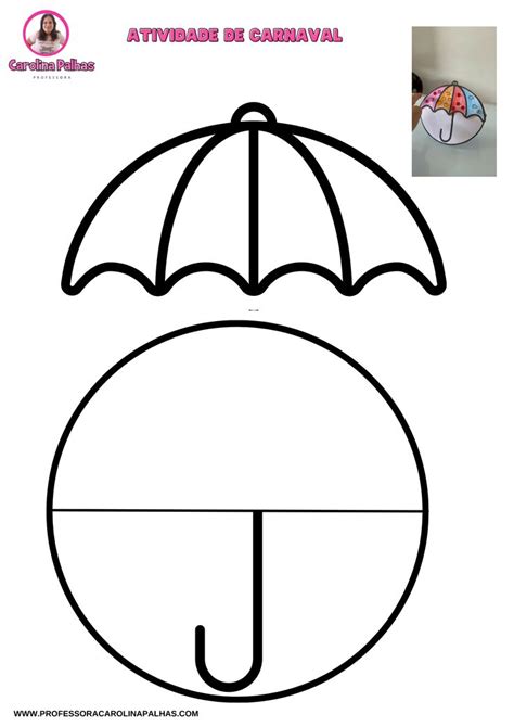 Guarda Chuva De Carnaval Para Colorir - Guarda-chuva para colorir