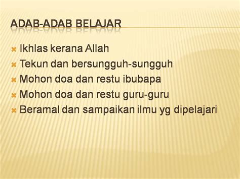 Institut Tahfiz Al Quran Profesional Adab Adab Belajar