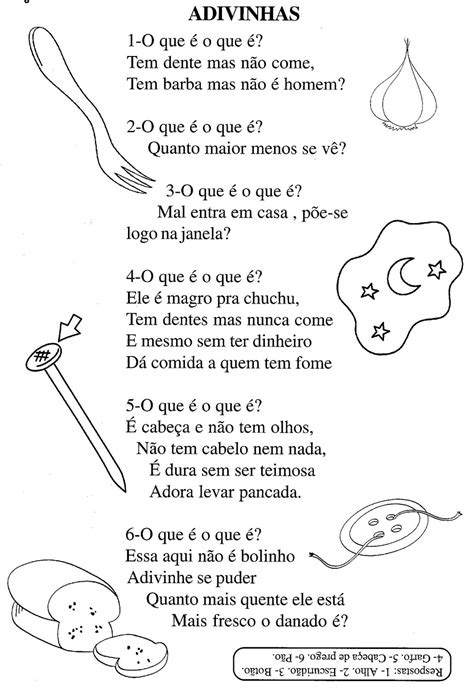 Adivinhas O Que é O Que é Infantil - 7