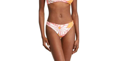 Maaji Dali Flowers Sublimity Reversible Classic Bikini Bottoms In Brown Lyst