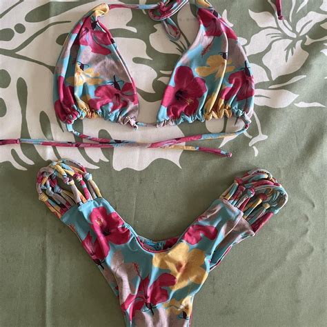 San Lorenzo Bikini Set Triangle Top And Braided Depop