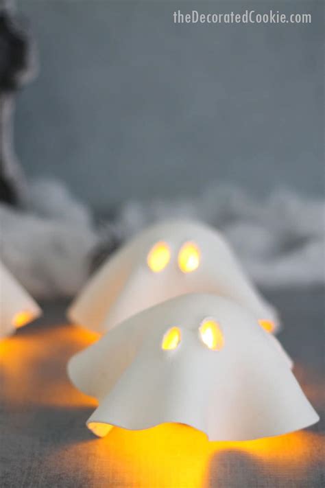 Air Dry Clay Ghost Tealights Fun And Easy Halloween Decor Idea