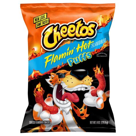 Cheetos Puffs Flamin Hot Cheese Snacks Oz Package May Vary Walmart
