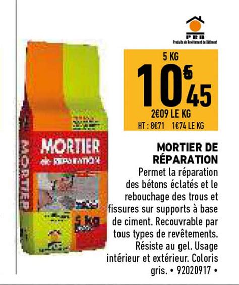 Promo Mortier De R Paration Chez Brico Cash Icatalogue Fr