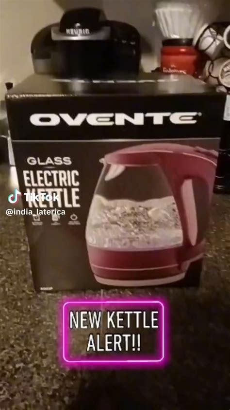 Ovente Glass Electric Kettle Hot Water Boiler Liter Borosilicate Glass Fast Boiling