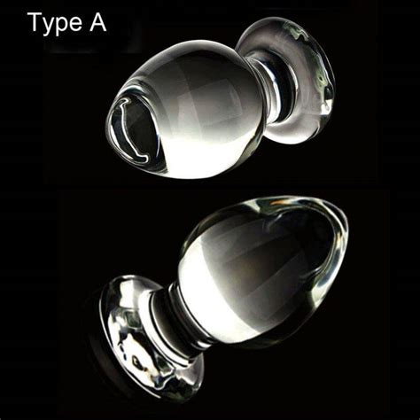 Plug Anal Grande Mm Vidro Transparente Chastity