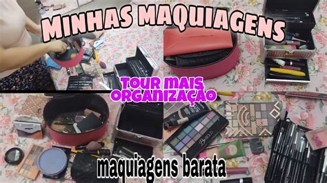 Tour Das Minhas Maquiagens Simples Limpei E Organizei Youtube