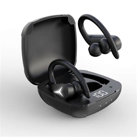 wireless earbuds bluetooth headphones  microphone earhooks sport