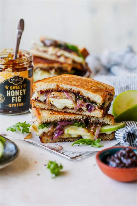 Brie Fig Apple Grilled Cheese Two Peas Their Pod