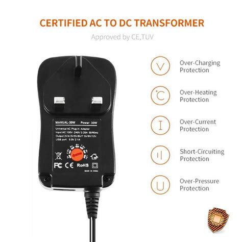 Ac 110 240v Dc 5v 6v 8v 9v 10v 12v 15v 0 5a 1a 2a 3a Universal Power