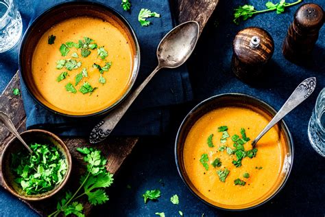 Pittige Pompoensoep Met Kokosmelk En Gember