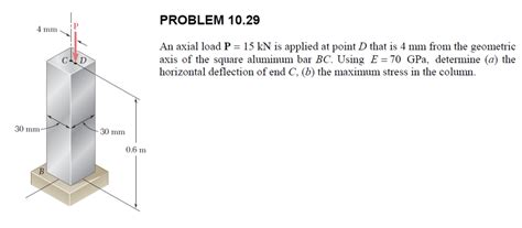 Solved An Axial Load P15kn Is Applied At Point D That Is 4