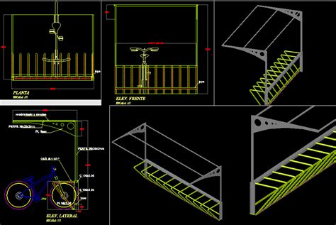 Planos De Aparcamiento Bicicleta En DWG AUTOCAD Equipamiento De