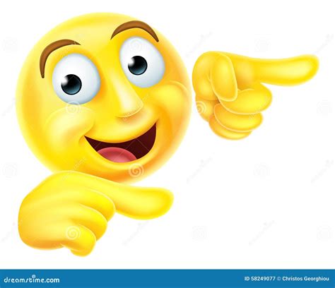 El Se Alar Sonriente Del Emoticon De Emoji Ilustraci N Del Vector