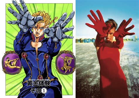 Giorno Poses Alongside The Images That Inspired Them Rstardustcrusaders