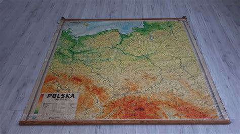 Stara szkolna mapa PRL Rogów OLX pl