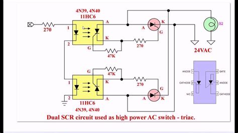 Use Dual Scrs As High Power Ac Triac Youtube