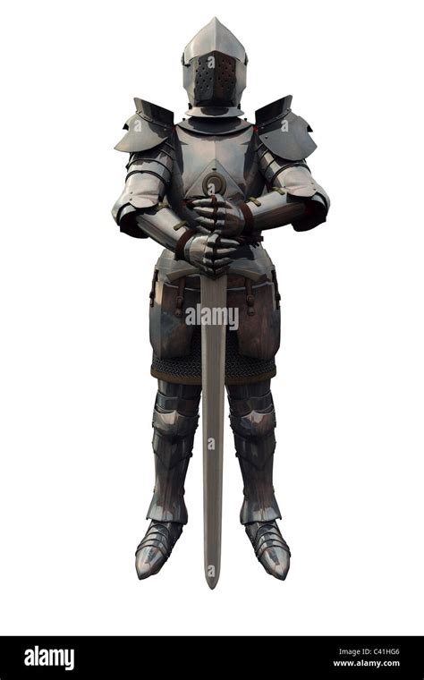 Fifteenth Century Medieval Knight with Sword Stock Photo - Alamy