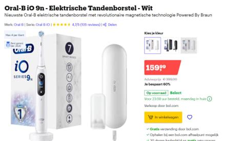 Oral B Io N Elektrische Tandenborstel Wit Powered By Braun Voor