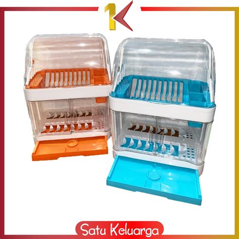 Jual SK C266 Rak Piring Lemari 2 Susun Plastic Dish Rack Rak Pengering