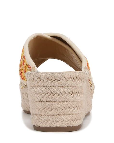 Franco Sarto Pacifica Espadrille Platform Wedge Sandal In Orange Lyst