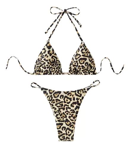Bikini Separado Con Estampado De Leopardo Y Playa Piscina Cuotas sin interés
