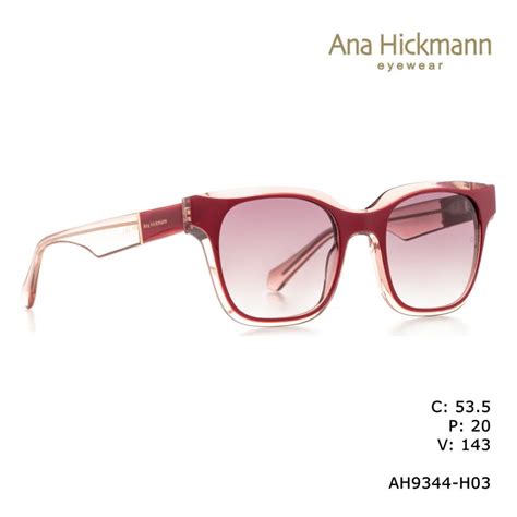 ANA HICKMANN Sunglasses Outside Dark Red Inside Transparent Light Tea ...